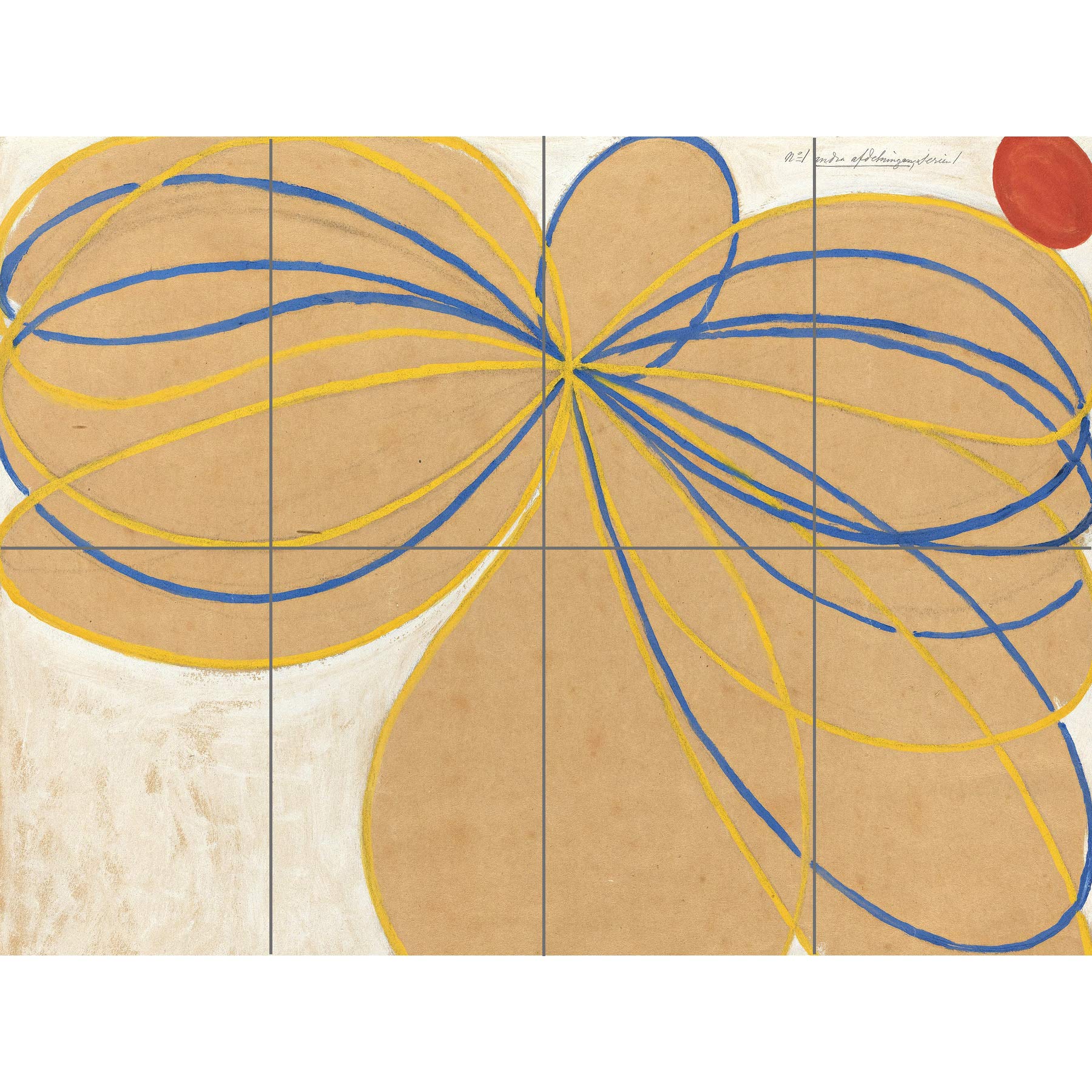 Artery8 Hilma Af Klint Group V Seven Pointed Star No 1 XL Giant Panel Poster (8 Sections)