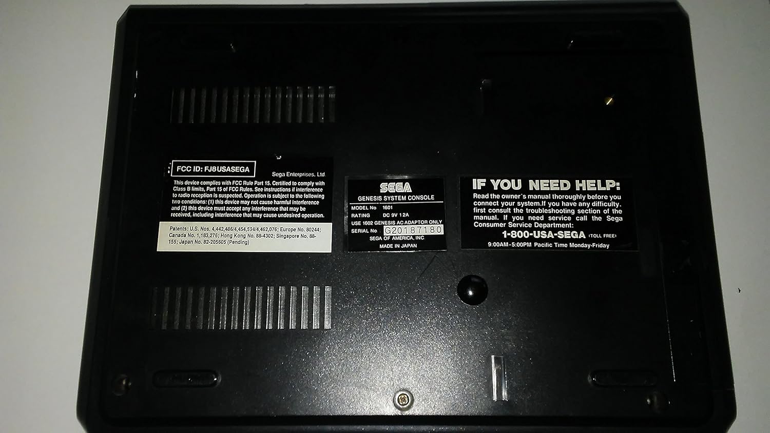 Sega Genesis 1 (Original Model) Console System: Unknown: Video Games