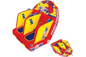 WOW Sports Wake Walker Towable Tube for Boating - 2 Person Towable - Durable Tubes for Boating