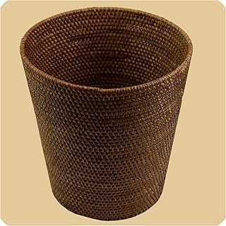 Simandra Rattan Papierkorb Burma, Flechtkorb Basket Korb Deko Unikat Handarbeit Natur rund
