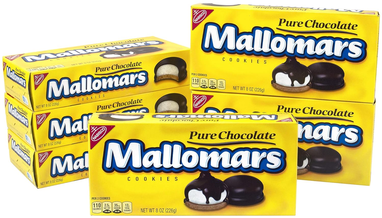 Mallomars Pure Chocolate Cookies 8 Ounce Boxes Pack Of 6 Amazon Com Grocery Gourmet Food