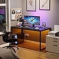 ZenStyle Computer Desk 47" Modern Sturdy Office Desk Computer Table PC Laptop Study Writing Desk for Home Office, Black