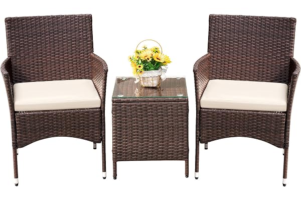 Devoko 3 Piece Patio Furniture Set