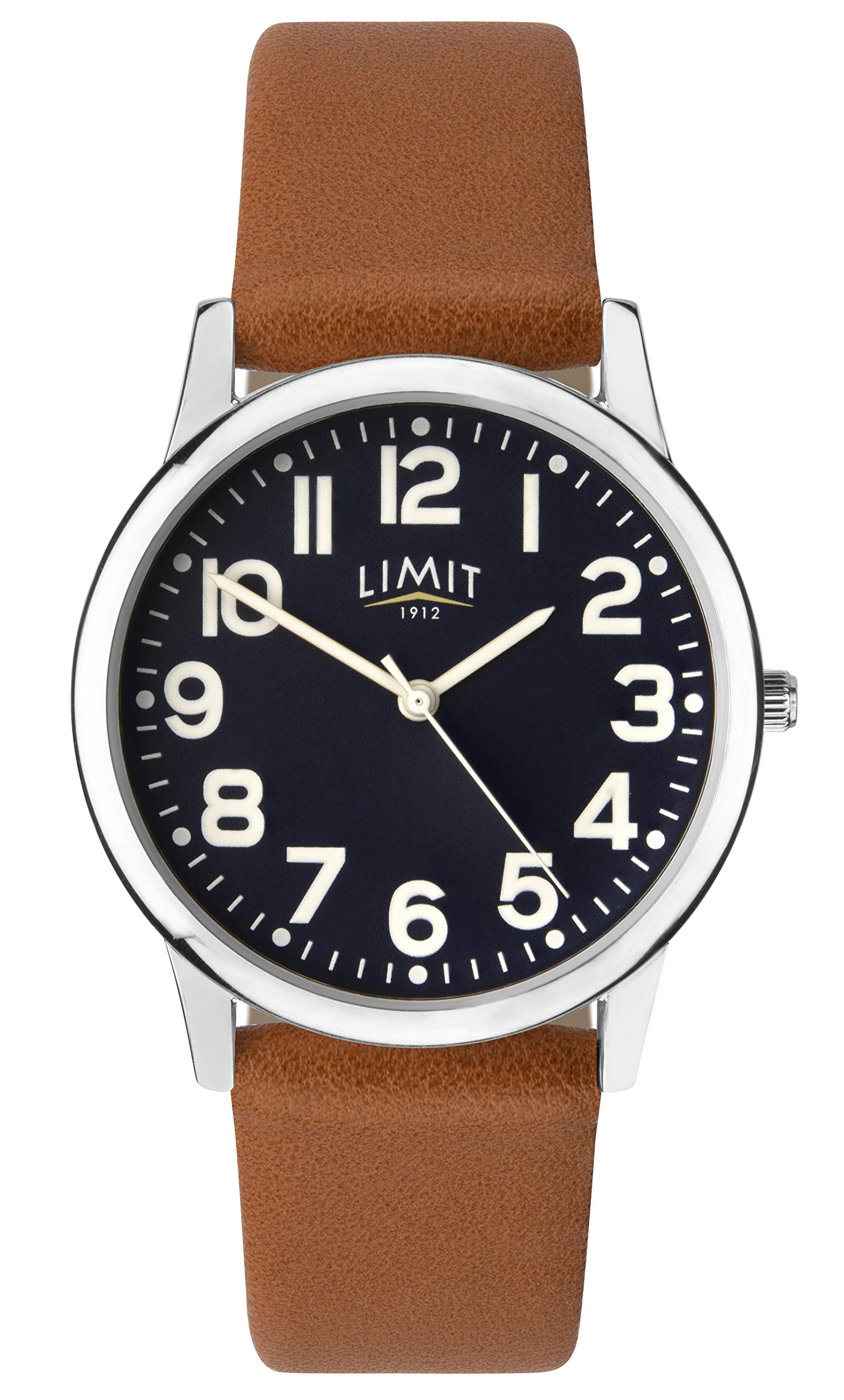 Limit Men's Classic Black dial Brown Strap 5761.37,Brown