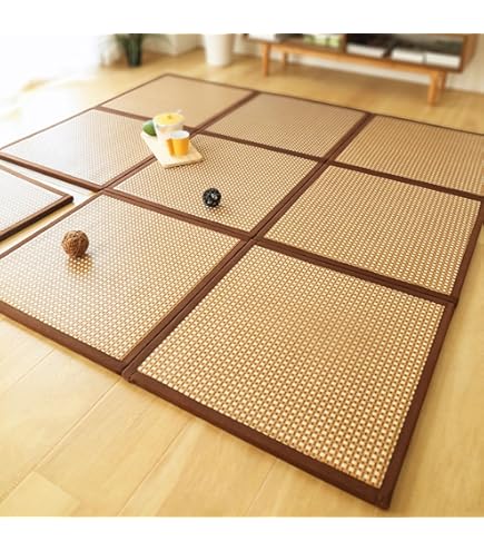 Japanse Traditionele Tatami-Mat, Opvouwbare Rotan Vloermat, Antislip Ademend Tapijt Met Opbergtas voor Woonkamer en Slaap