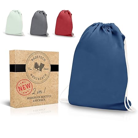 PRO OUTSIDE Sportbag Damen & Mirkofaser Handtuch 2 in 1 I 160 x 80 cm in 4 Farben I Turnsack BZW. Sportsack Mädchen inklusive