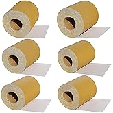 Total 30 Yards 2-3/4" Wide PSA Continuous Roll Kit - 80, 120, 180, 220, 320, 400 Grit Longboard Sandpaper, Self Adhesive Stickyback Sanding Sheets Paper for Automotive, Woodworking Sanding Blocks