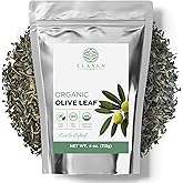 Organic Olive Leaf Tea 4 oz (113g), USDA Certified Organic Olive Leaves, Dried Hojas de Olivo Organico, Cut and Sifted