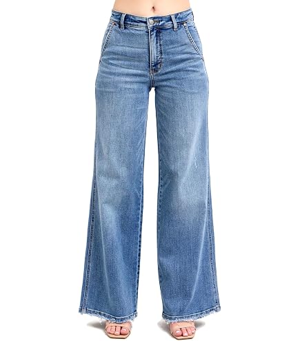 judy blue dress pants Women's Mid Rise Trouser Style Retro Wide Leg Jeans (Dark Blue, 11) at Amazon Women's Jeans store Size:10y Order 20W fitted or Occasion::EVENING Designer Club Dresses: 2026