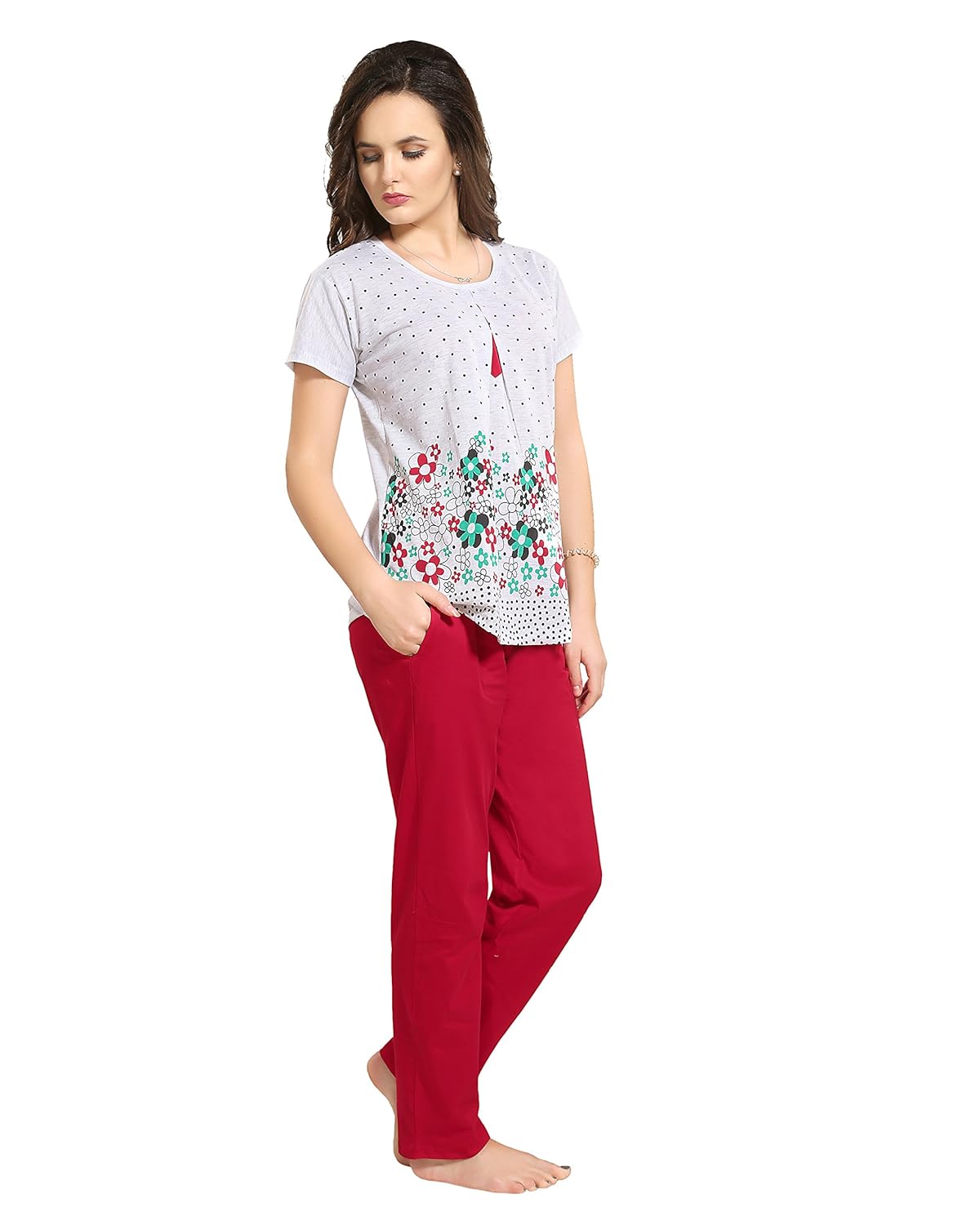 av2 women's cotton printed pajama set (2604_p)