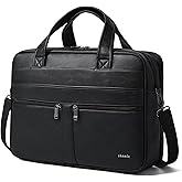 Shrrie Leather Messenger Bag for Men&Women 16 inch Laptop Bag,Water-Resistant Retro Leather Briefcase for Men Business,Work