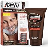 Just For Men Control GX Grey Reducing Beard Wash Shampoo, Gradually Colors Mustache and Beard, Leaves Facial Hair Softer and 
