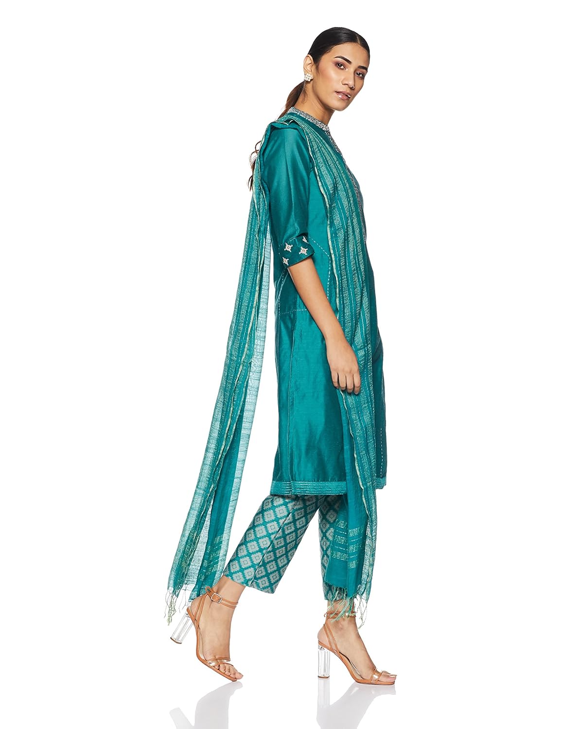 biba women's straight salwar suit set