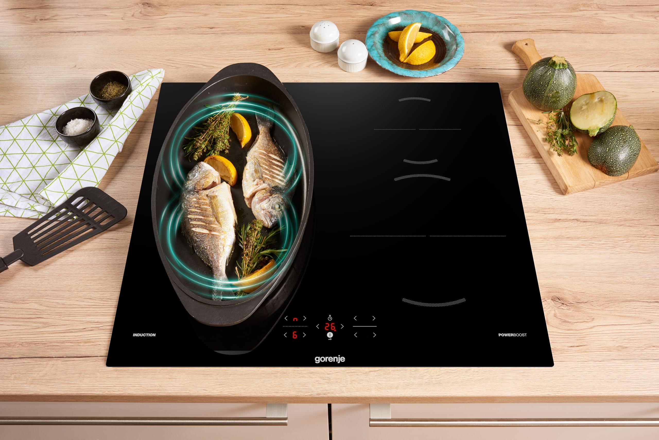 Gorenje GI621FMC Induktions-Kochfeld/Glaskeramik/BridgeZone/TouchControl/PowerBoost/Timer/ChildLock/Restwärmeanzeige/Schwarz 5