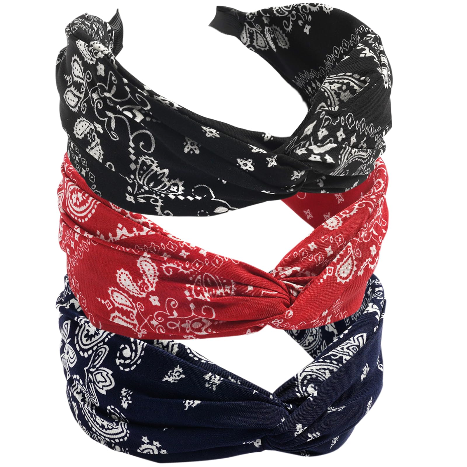 Wide Headband for Women Fabric Hair Band Alice Band Elastic ladies headbands Hair Accessories for Women and Girl (BianxingChong1)