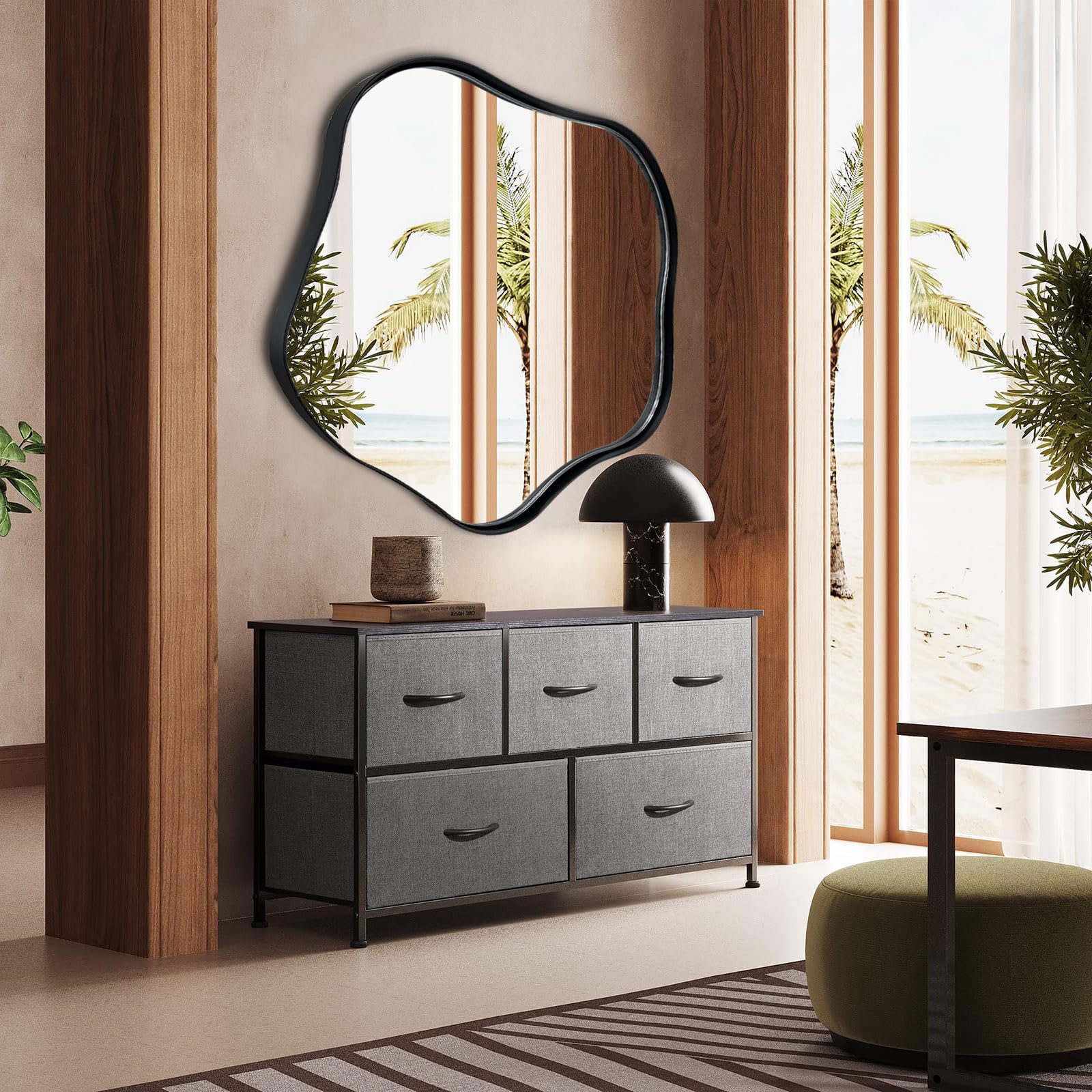 womilous Large Irregular Mirror, 35