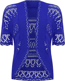 Womens Crochet Knitted Shrug Top 