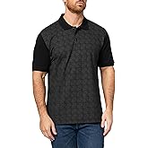 Karl Lagerfeld Mens Straight Collar Patterned Short Sleeve Regular Fit Polo