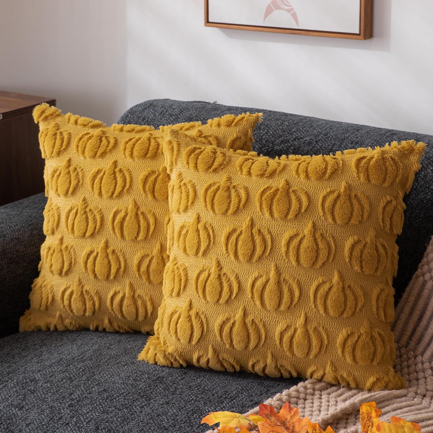 DFXSZ Fall Pillow Covers 16x16 Set of 2 Fall