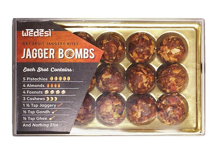 WeDesi Dry Fruit Laddoos | Jagger Bombs | Gluten Free| High in protein and vitamins | No Added