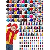240 Pcs/400 Pcs Kids Beanies Hats Gloves and Scarves Winter Sets Bulk with Organza Bags, Unisex Christmas Gift for Homeless
