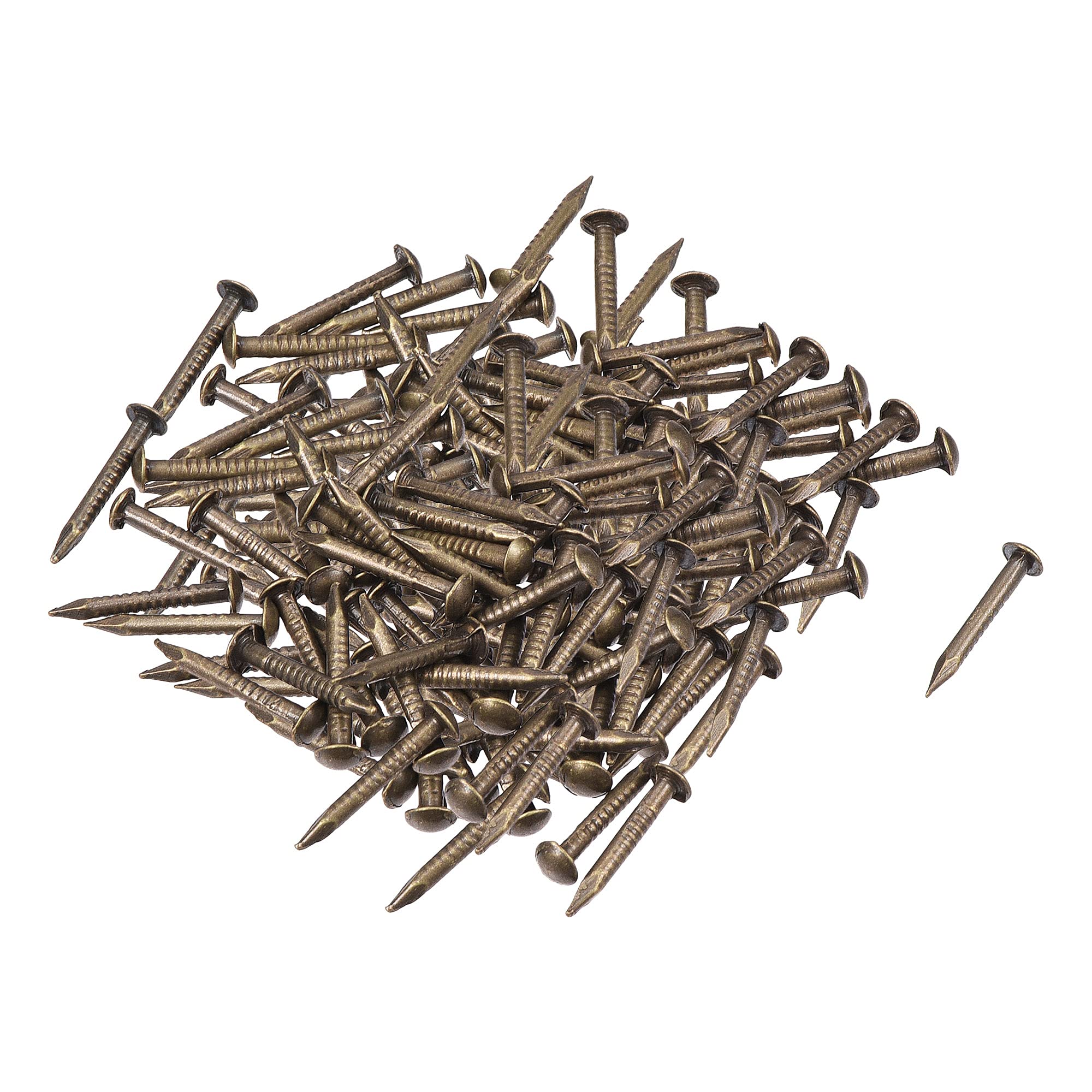 sourcing map Small Tiny Brass Nails 1.2x10mm for DIY Wooden Hardware Accessories 200pcs