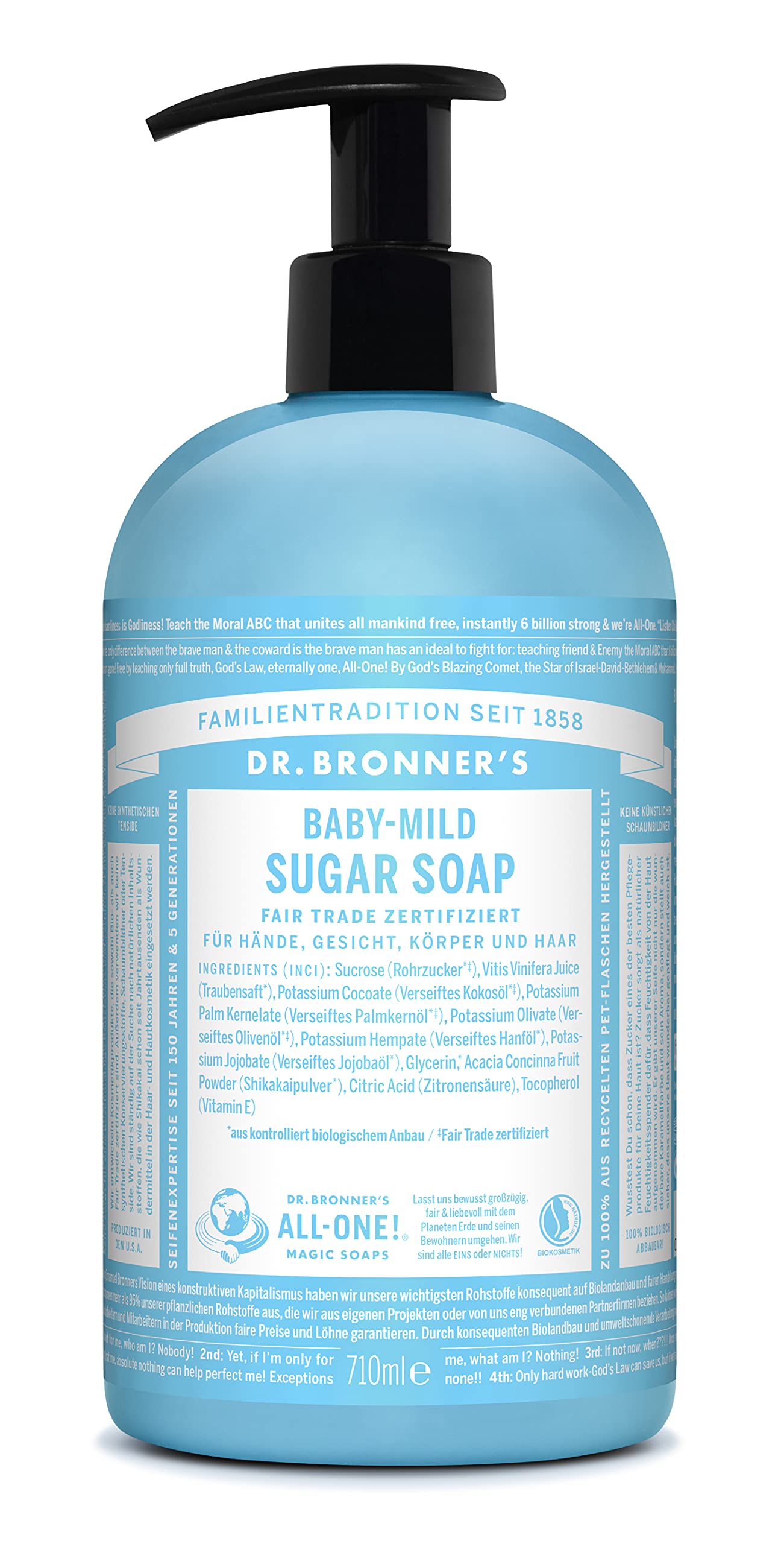Dr Bronner'S | Pump Soap - Unscented | 1 x 355ml