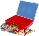 abeec Building Bricks Storage Case with Handle 17 Compartments Base Plate view 2