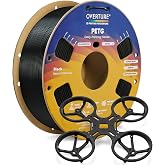 OVERTURE High Speed PETG Filament 1.75mm, 1kg Black | Neatly Wound &amp; Clog-Free, 1kg (2.2lbs) Rapid PETG, Dimensional Accuracy +/- 0.02mm, Fit Most FDM Printers (Black)