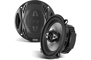 BOSS Audio Systems NX524 Onyx Series 5.25 Inch Car Door Speakers - 300 Watts (per Pair), Coaxial, 4 Way, Full Range, 4 Ohms, Sold in Pairs, Bocinas para Carro