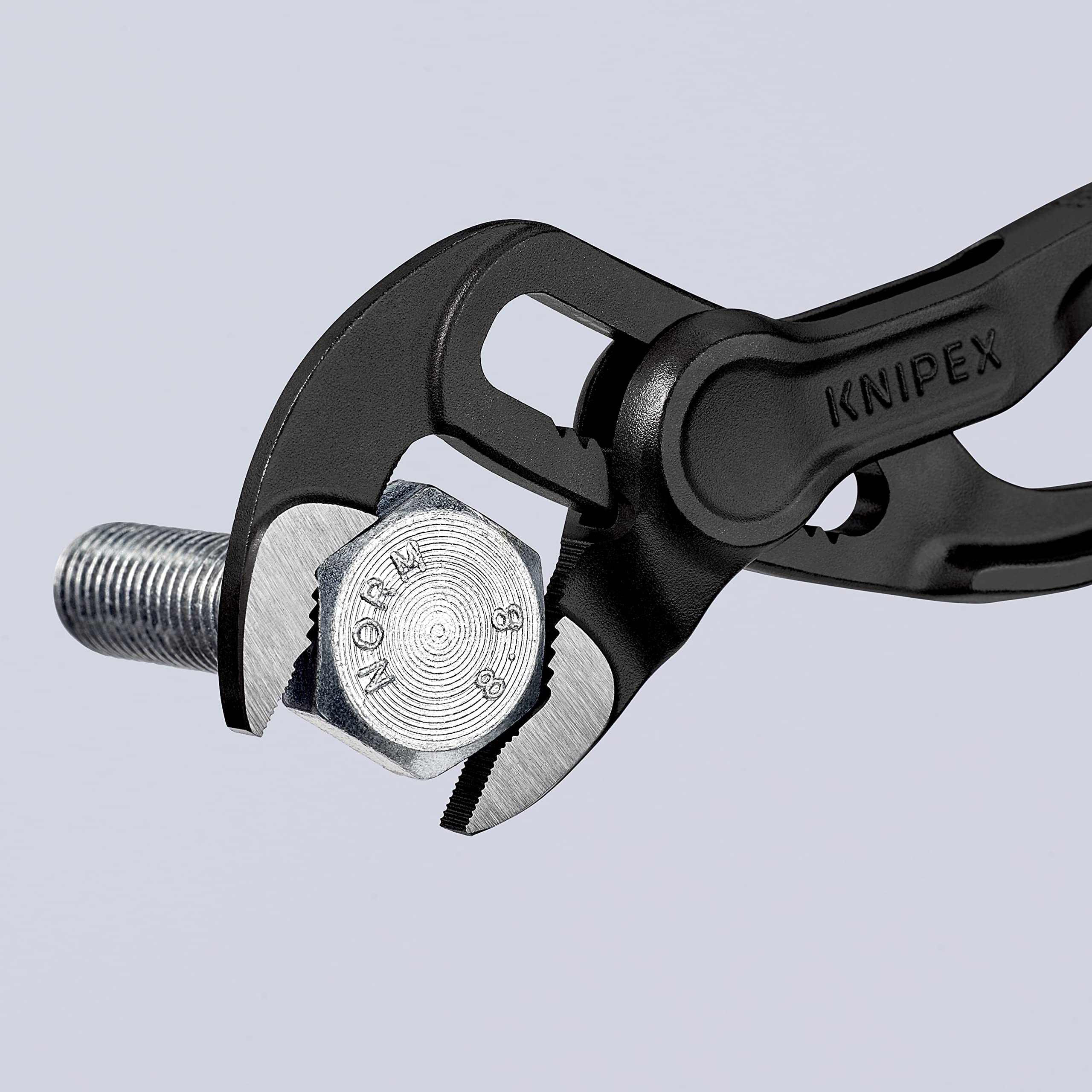 KNIPEX Cobra XS Mini-Wasserpumpenzange, 100 mm, Muttern bis 24 mm, Rohre bis 28 mm, Selbstklemm-Effekt, Rohrzange, EDC, 87 00 100 5