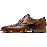 Jousen Mens Dress Shoes Leather Oxford Derby Shoe Formal Brogue Wingtip Dress Shoes for Men