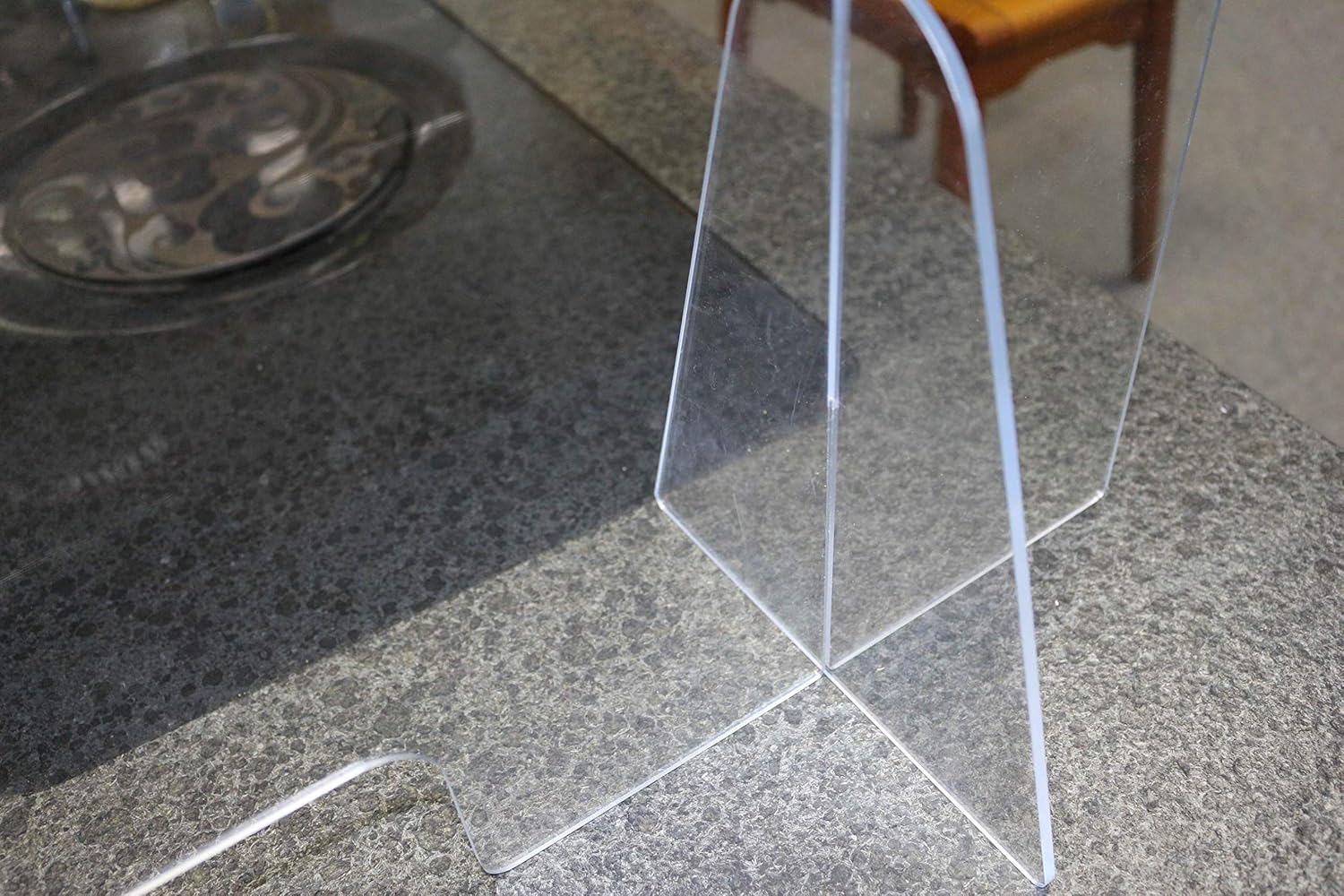CD Inc 24"x30" Clear Acrylic Sneeze Guard, 6MM (1/4") Thick with Transaction Cut Out (Opening 6"x18") for Desk | Counter | Reception | Table |: Kitchen & Dining