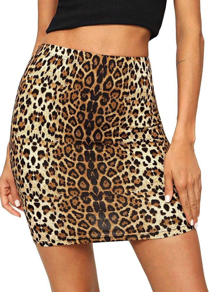 leopard bodycon skirt