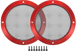 ACROPIX Universal 5" Car Speaker Grills Cover Mesh Round 5 Inch Audio Speaker Subwoofer Guard Protector Case with Mounting Sc