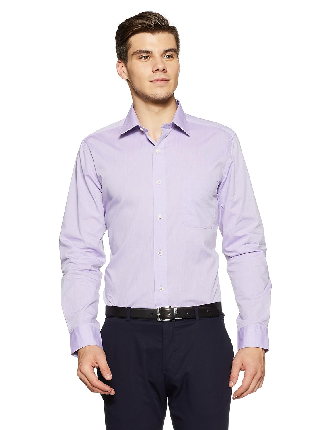 arrow men's plain regular fit formal shirt