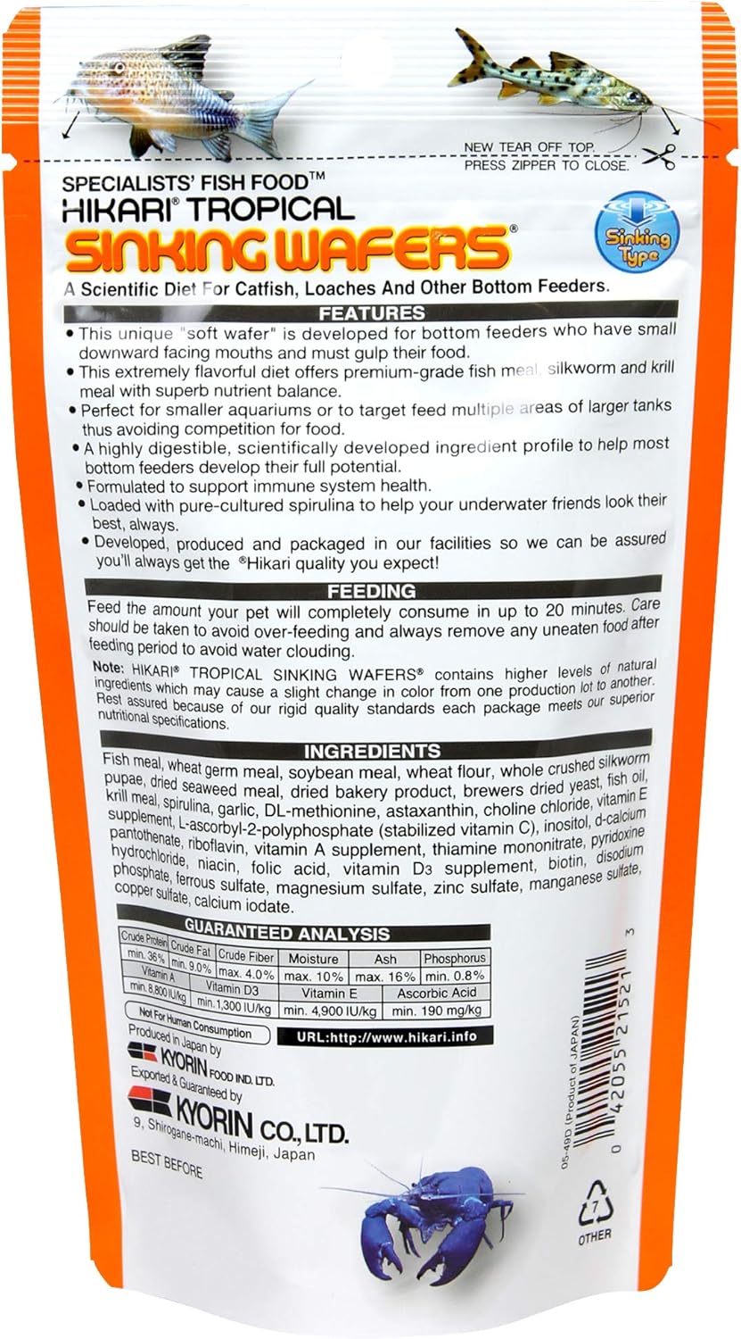 sinking wafers fish food