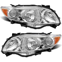 Direct Fit Lower Grille With Fog Lights For 2009-2010 Toyota Corolla – Easy Upgrade, Halogen Bulbs Included