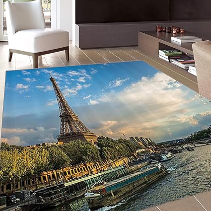 Amazon Com Rug Floor Mat Rug Eiffel Tower Set Paris Area