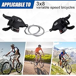 WEEROCK Bike Shifter Lever 24 Speeds 3x8 Thumb Gear