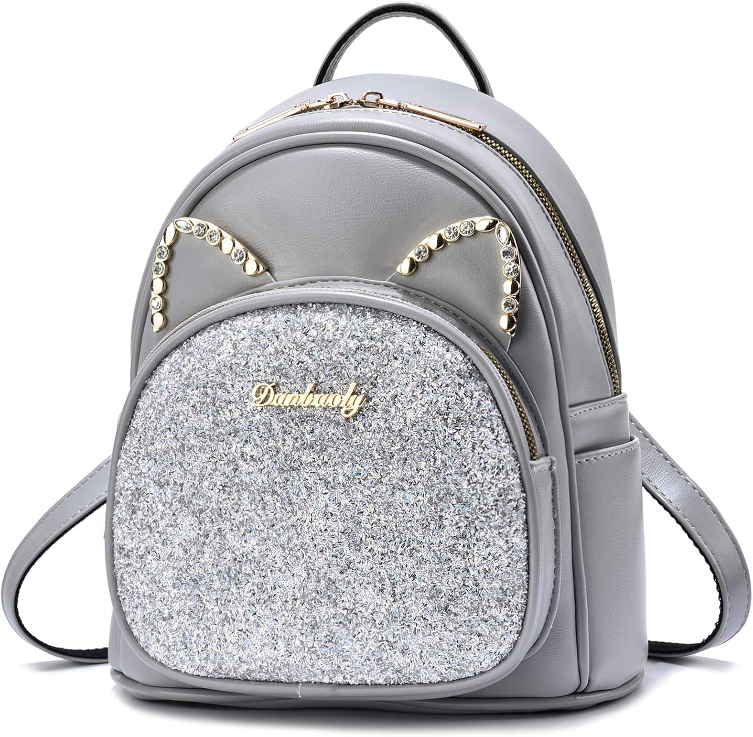 Cute Mini Leather Backpack Fashion Small School Bag Daypack Purse for