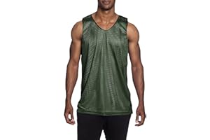 HAT AND BEYOND Mens Reversible Basketball Jersey Premium Moisture Wicking Mesh Tank Top
