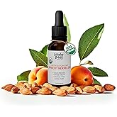 Organic Apricot Kernel Oil | 100% Pure, Cold-Pressed, Unrefined | USDA Certified Organic | Amber Glass Bottle with Glass Dropper | For Face, Skin & Hair - 1 Fl Oz