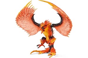 Schleich Eldrador Creatures - 7" Fire Eagle Toy - Movable Wing Lava Griffin Action Figure for Boys and Girls - Mythical Creature Figures - Fantasy Beast Figurine - Monster Toys - Kids Ages 7+ - 42511