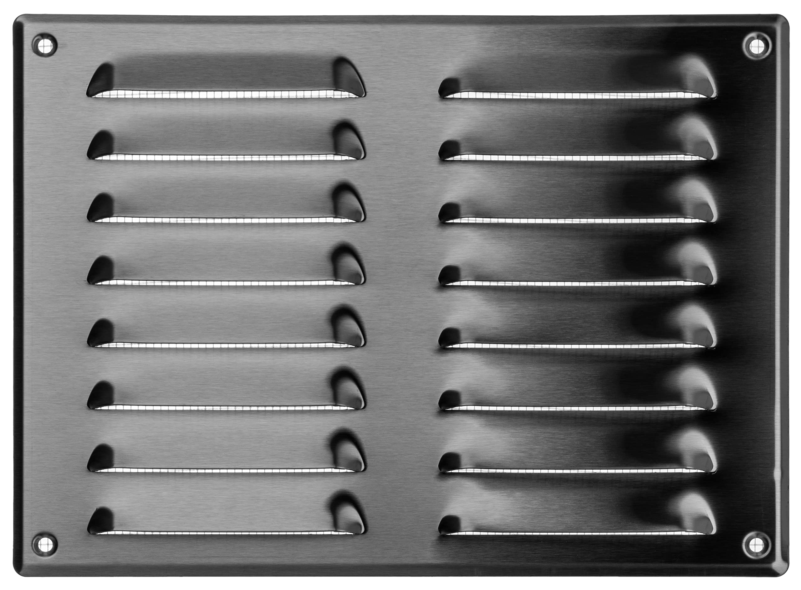 LIRAST 260x190mm Vent Cover Stainless Steel - 10x7.5 inch Wall Vent Cover with Insect Mesh - Ceiling Soffit Vents - External Vent Cover - Metal Ventilation Grilles - Air Vent Covers for Walls