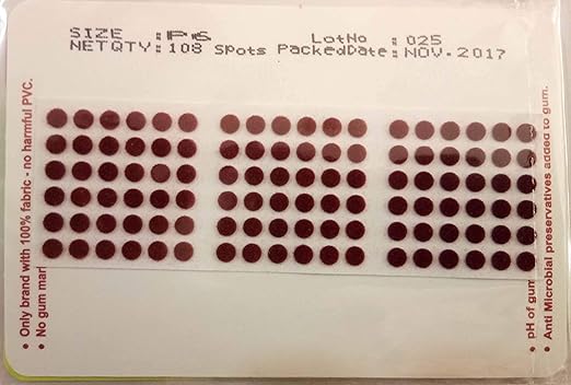 EYETEX PALLAVI BINDI P6 MAROON PACK OF 15