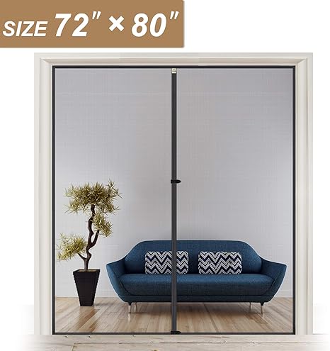 Magnetic Screen Door 72 X 80 Strengthened French And Patio Door
