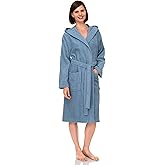 TowelSelections Womens Hooded Robe Cotton Soft Towel Bathrobe Terry Cloth Shower Bath Robes for Women XS to 3X