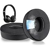SoloWIT Cooling Gel Earpads Replacement for Beats Solo 2 & Solo 3 Wireless On-Ear Headphones, Ear Pads Cushions with High-Density Noise Isolation Foam, Added Thickness - Black