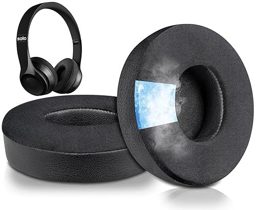 SoloWIT Cooling Gel Replacement Ear Pads Cushions for Beats Solo Solo  Wireless On-Ear Headphones, Solo2 Solo3 Earpads with High-Density Noise